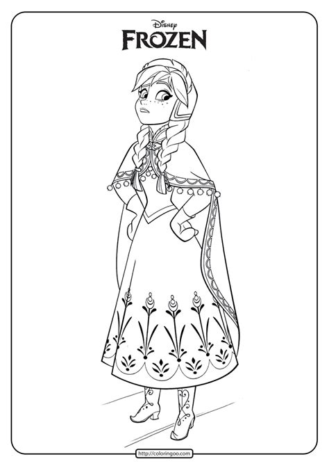 disney frozen anna coloring pages book