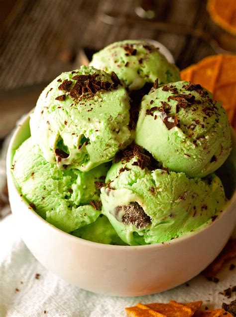 homemade mint chocolate chunk ice cream