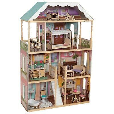 girls playhouse barbie size dollhouse furniture dream play wooden doll house fun