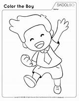 Boy Worksheet Color Worksheets Activity Kids Layout Colored sketch template