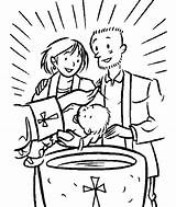 Coloring Pages Catholic Kids Printable Baptism Popular sketch template