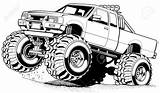 Lifted Trucks sketch template