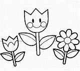 Preschool Flower Coloring Templates Printable Pages Popular sketch template