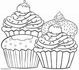 Cupcake Coloring Pages Cute Getdrawings sketch template