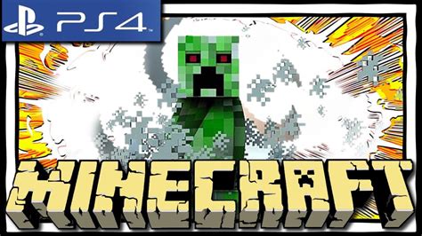 creeper explosion minecraft ps4 gameplay youtube