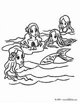 Mermaids Group Coloring Pages Singing Swimming Mermaid Drawing Color Hellokids Print Getdrawings sketch template
