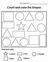Worksheets Shapes Color Shape Worksheet Printable Count Coloring Kindergarten Preschool Year Olds Colors Kids Activity Eslkidstuff Activities Identifying Numbers Template sketch template