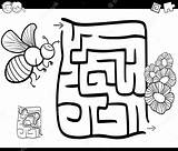 Maze Labirinto Abeja Laberinto Labirynt Ape Kolorowanka Coloritura Abelha Vetor Lub Labyrinth sketch template
