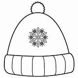 Hat Winter Coloring Pages Para Colorear Invierno Color Christmas Colouring Printable Hats Clothing Snowflakes Template Nurse Gorras Nieve Clothes Sombrero sketch template