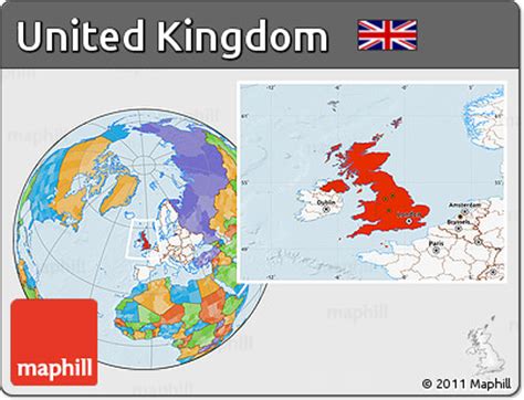 political location map  united kingdom highlighted continent