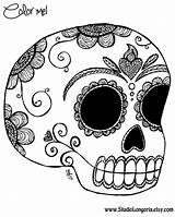 Coloring Dia Muertos Los Pages Calavera Sheet Printable Printables Dead Color Skull Skulls Sugar Drawing Calaveras Adult Stuff Getcolorings Longoria sketch template