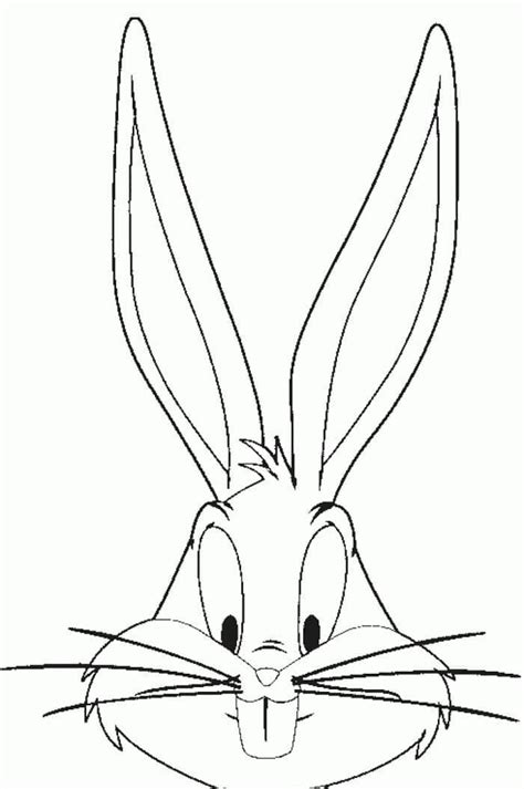 bugs bunny face coloring page  print  color