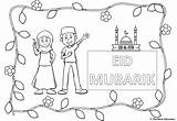 Eid Fitr Waving Educates sketch template