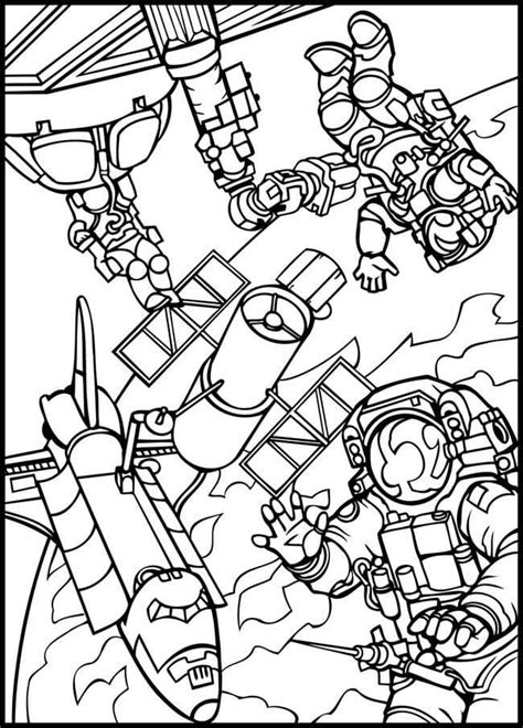 outer space astronauts coloring page  print  color
