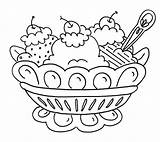 Coloring Pages Split Banana Ice Cream Popular sketch template