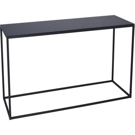 Buy Black Glass And Black Metal Console Table From Fusion