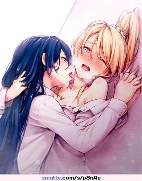 hentai lesbians anime hentai porn ecchi yuri lesbian licking blushing