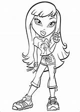 Bratz Coloring Pages Doll Printable sketch template