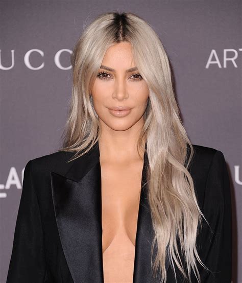Kim Kardashians Ash Blond Hair In 2017 Kim Kardashians Best Beauty