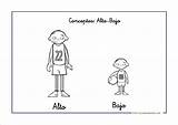 Fichas Opuestos Conceptos Infantil Personas sketch template