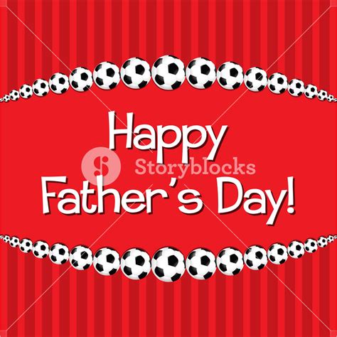 soccer theme fathers day card  vector format royalty  stock