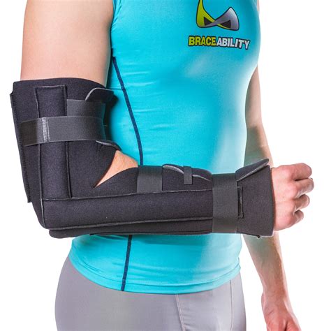 buy braceability elbow immobilizer brace removable long arm cast  soft forearm orthosis