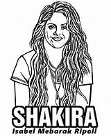 Shakira Kolorowanki Kolorowanka Piosenkarze Druku Gwiazdy sketch template
