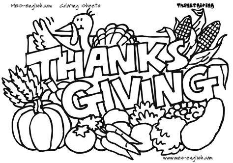 marvelous image  thanksgiving color pages entitlementtrapcom