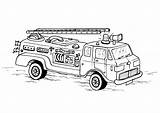Fire Coloring Pages Truck Trucks Printable Kids sketch template