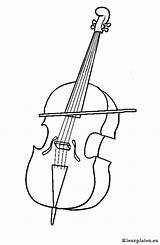 Muziekinstrumenten Kleurplaten Instruments Tekening Contrabas Downloaden Afkomstig Uitprinten sketch template