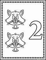 Coloring Number Pages Two Cats Numbers Oswald Rabbit Lucky Clipart Color Popular sketch template
