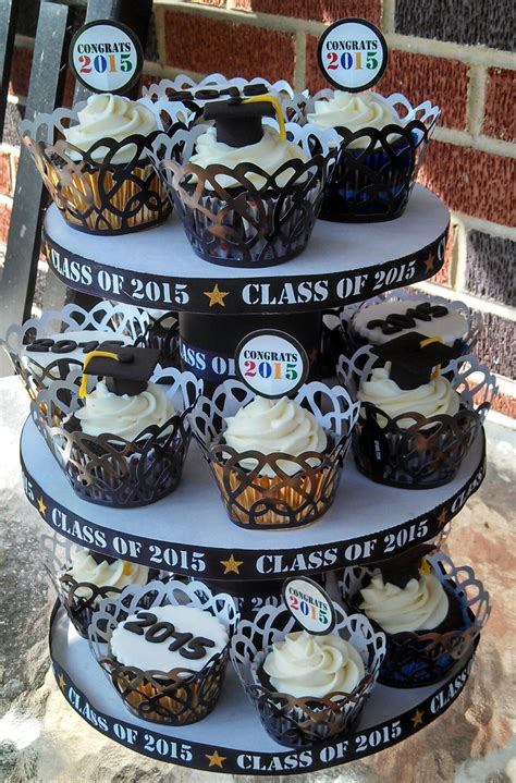 simple  tier graduation cupcake stand annas cuisine