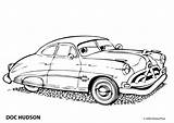 Cars Doc Coloring Hudson Printable Pages Ecoloringpage sketch template