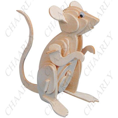 httpwwwchaarlycomgames puzzles cute mouse  puzzle wood assemble toy woodcraft