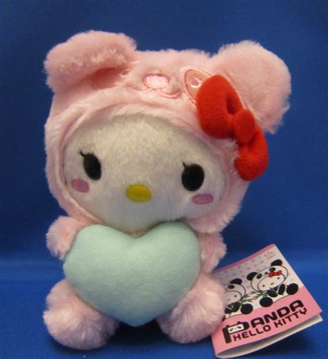 Sanrio Japan Panda Hello Kitty Pink Plush 2010 New With Tag Kawaii