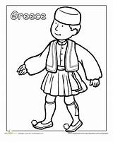 Coloring Pages Culture Greek Kids Around Traditional Worksheets Clothing African Education Worksheet Colouring Sheets Para Colorear Detailed Greece Costumes Country sketch template