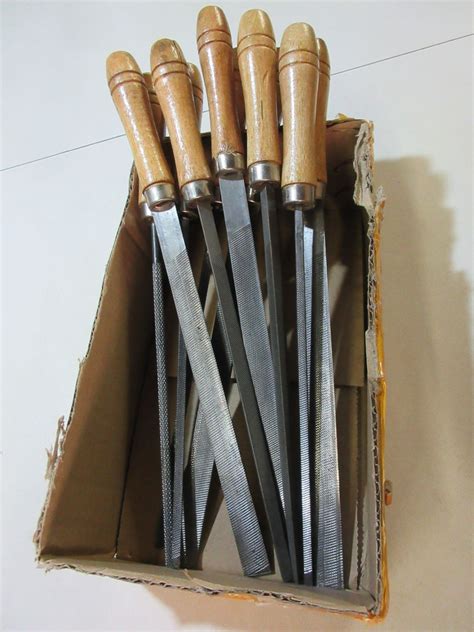 assorted wood handle files klondike   auctions