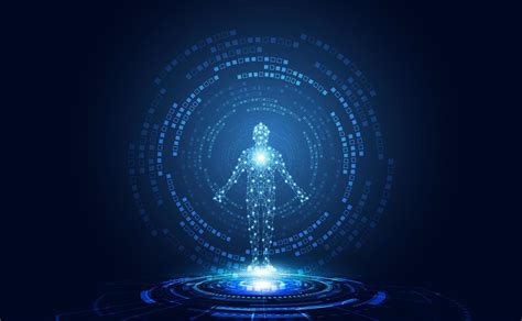 abstract technology futuristic concept  digital human body digital health care health future