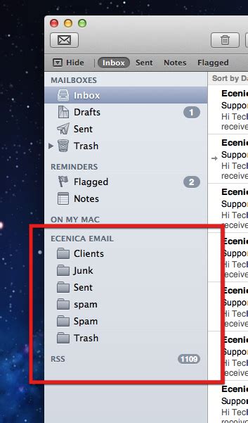 changing default  folder  apple mail domainsfoundry
