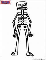 Skeleton Coloring Minecraft Pages Printable Info sketch template