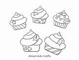 Cupcakes sketch template