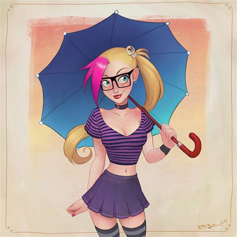 punk geek girl s umbrella doodle 2017 01 15 by kimisz on deviantart