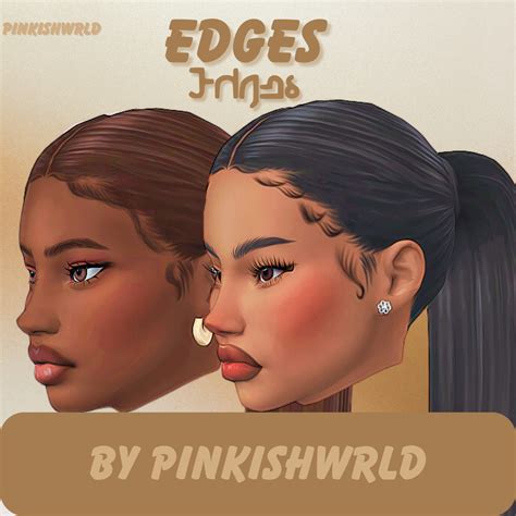 edges  pinkishwrld pinkishwrld   sims hair tumblr sims