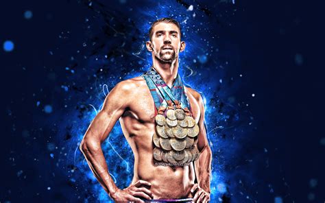 download wallpapers michael phelps 4k american swimmer olympic