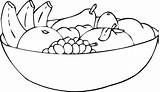 Salad Fruit Drawing Coloring Pages Paintingvalley sketch template
