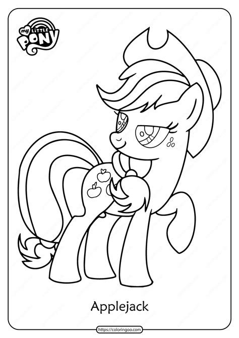 printable   pony applejack  coloring pages