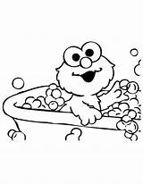 Elmo Coloring Pages Printable Baby Color Sesame Street Bath Cookie Monster Kids Christmas Print Takes Face Colouring Clipart Book Hmcoloringpages sketch template