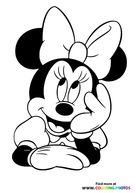 minnie mouse coloring pages  kids   easy print