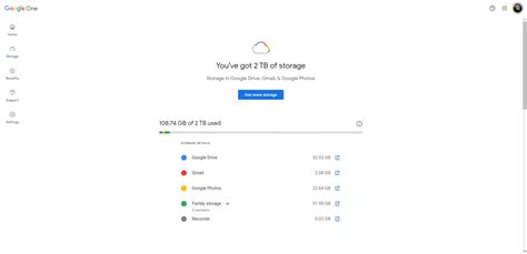 googles storage manager tool    space