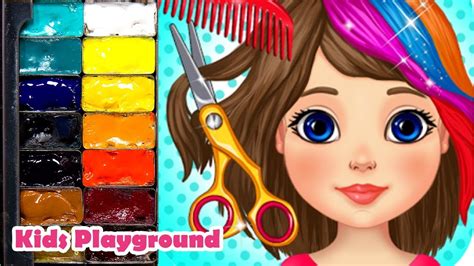 hair saloon spa salon baby learn colors makeover rescue games youtube